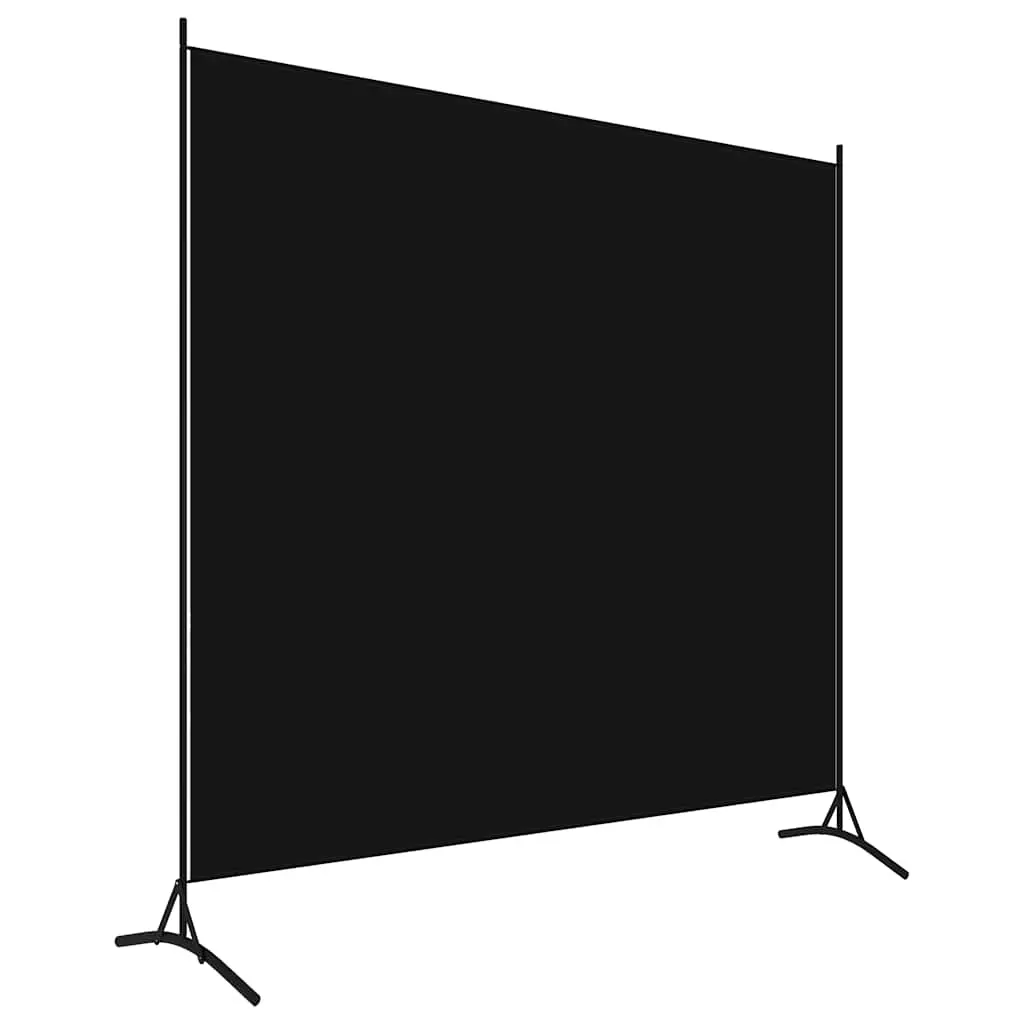 Room Divider Black 175x180 cm Fabric 320738 - Furniture