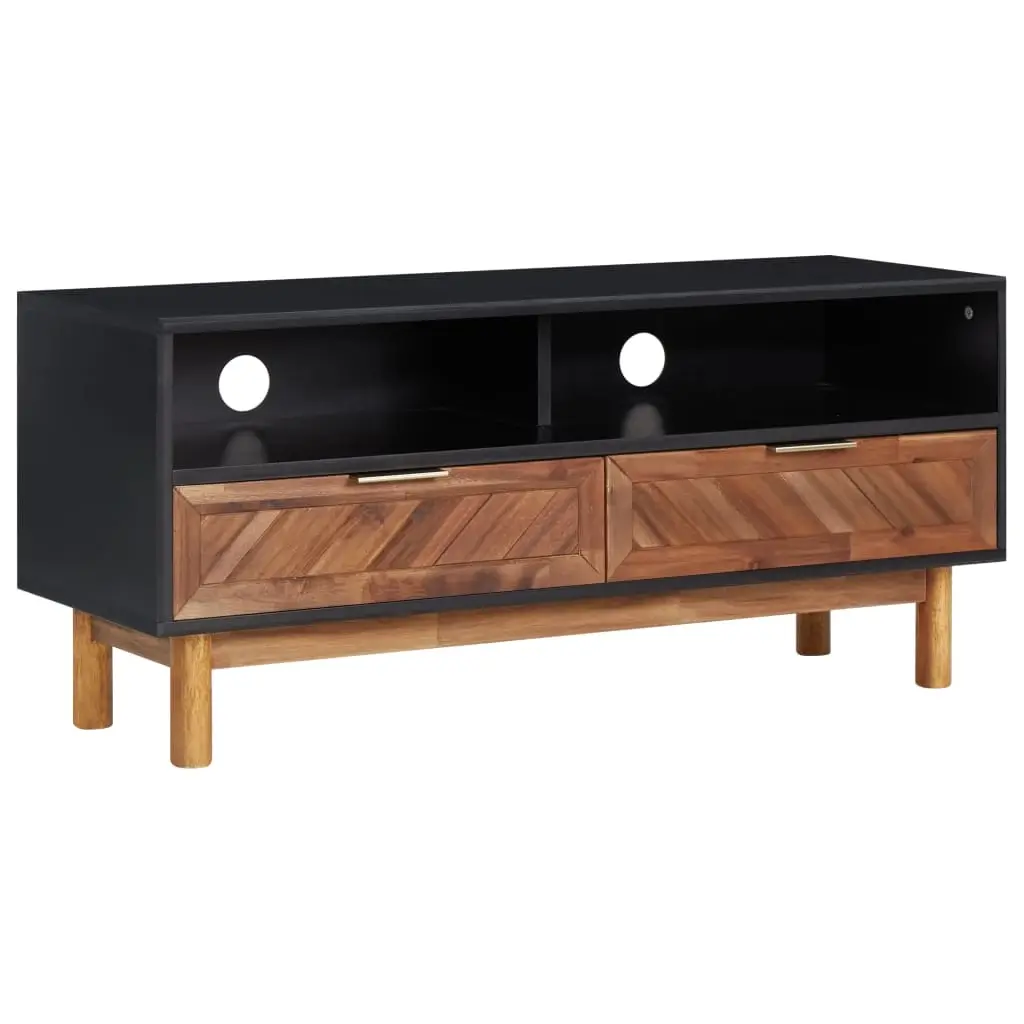 TV Cabinet 100x35x45 cm Solid Acacia Wood and MDF 289903 - Furniture