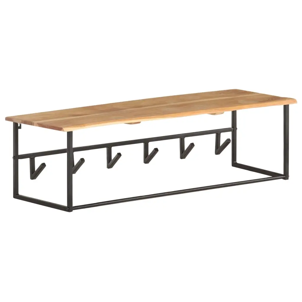Peg with Live Edge 100x34x38 cm Solid Acacia Wood 320250 - Home & Garden
