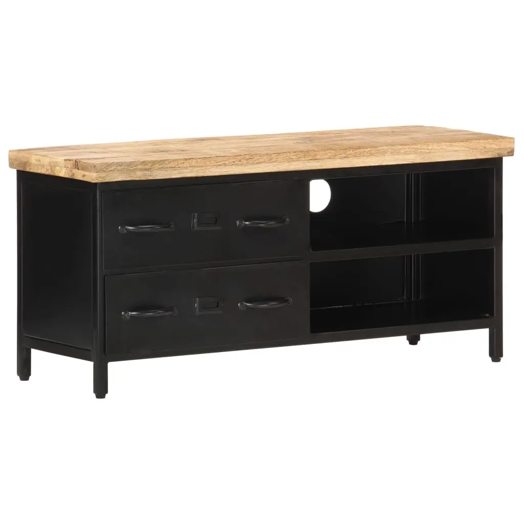 TV Cabinet 90x30x41 cm Rough Mango Wood 320662 - Furniture