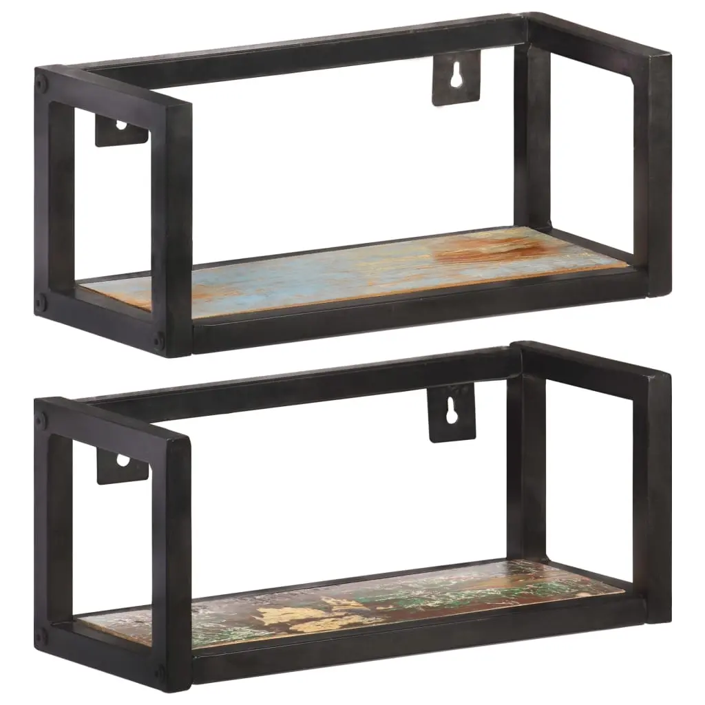 Wall Shelves 2 pcs 40 cm Solid Reclaimed Wood 320668 - Furniture
