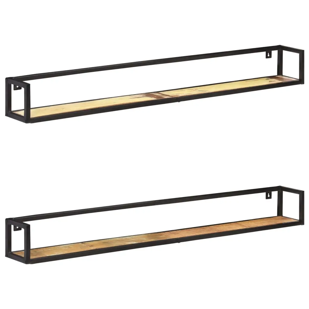 Wall Shelves 2 pcs 160 cm Solid Reclaimed Wood 320677 - Furniture