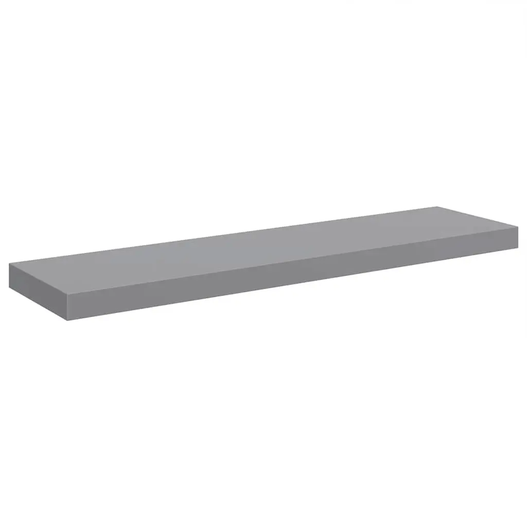 Floating Wall Shelf Grey 90x23.5x3.8 cm MDF 323859 - Furniture