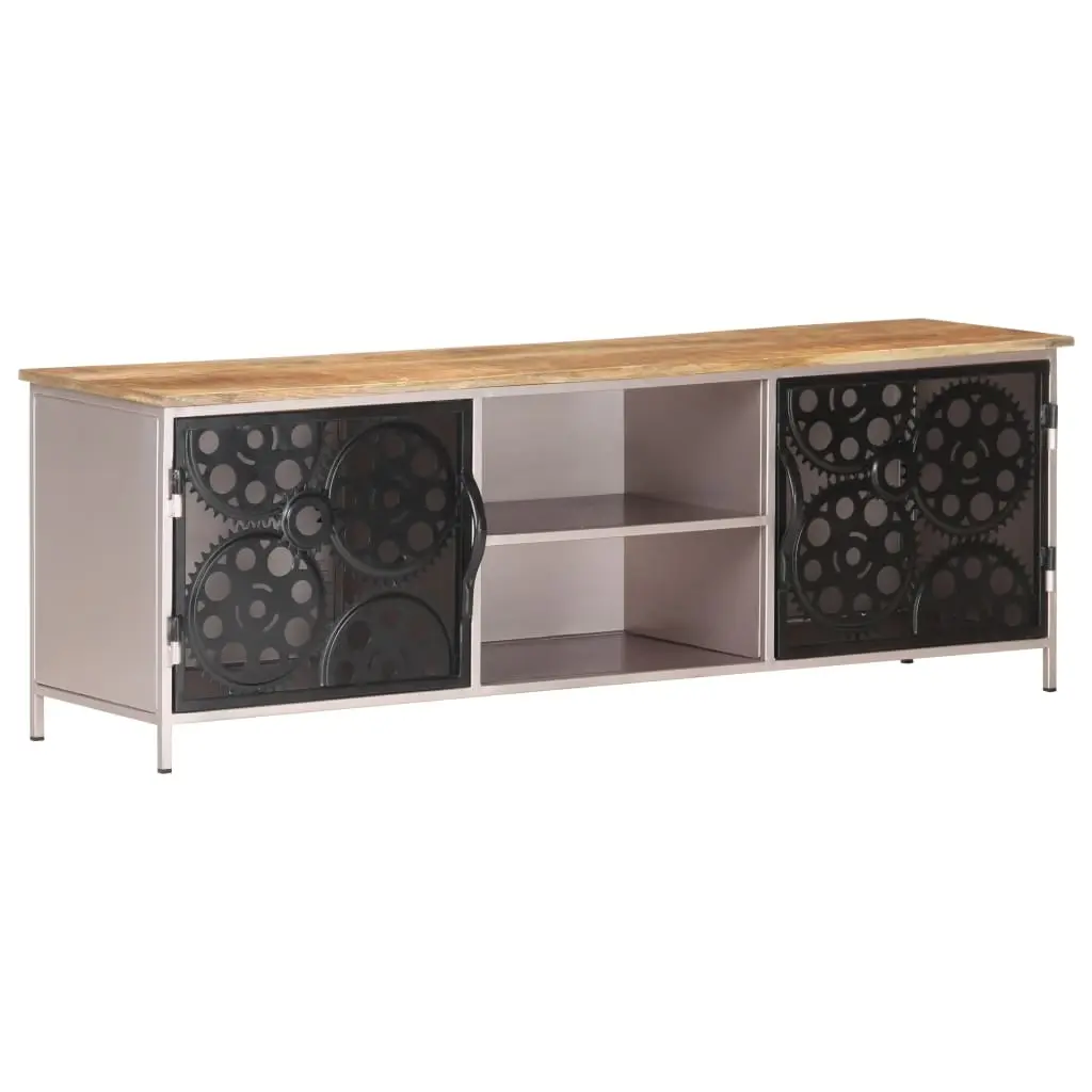 TV Cabinet 120x30x40 cm Rough Mango Wood 323737 - Furniture