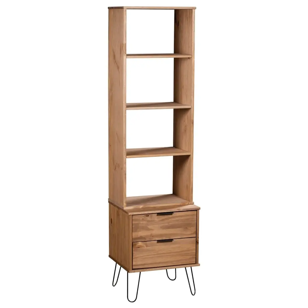 Book Cabinet "New York" Light Wood Solid Pine Wood 321140 - Furniture