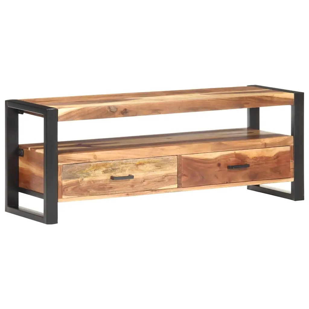 TV Cabinet 120x35x45 cm Solid Wood with Honey Finish 321551 - Furniture