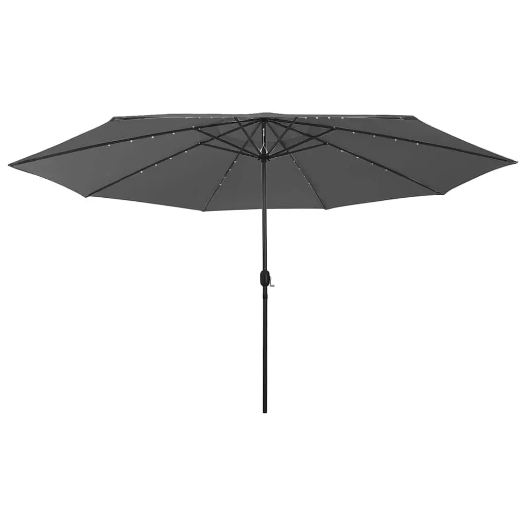 Garden Parasol with LED Lights 400 cm Anthracite 312532 - Home & Garden