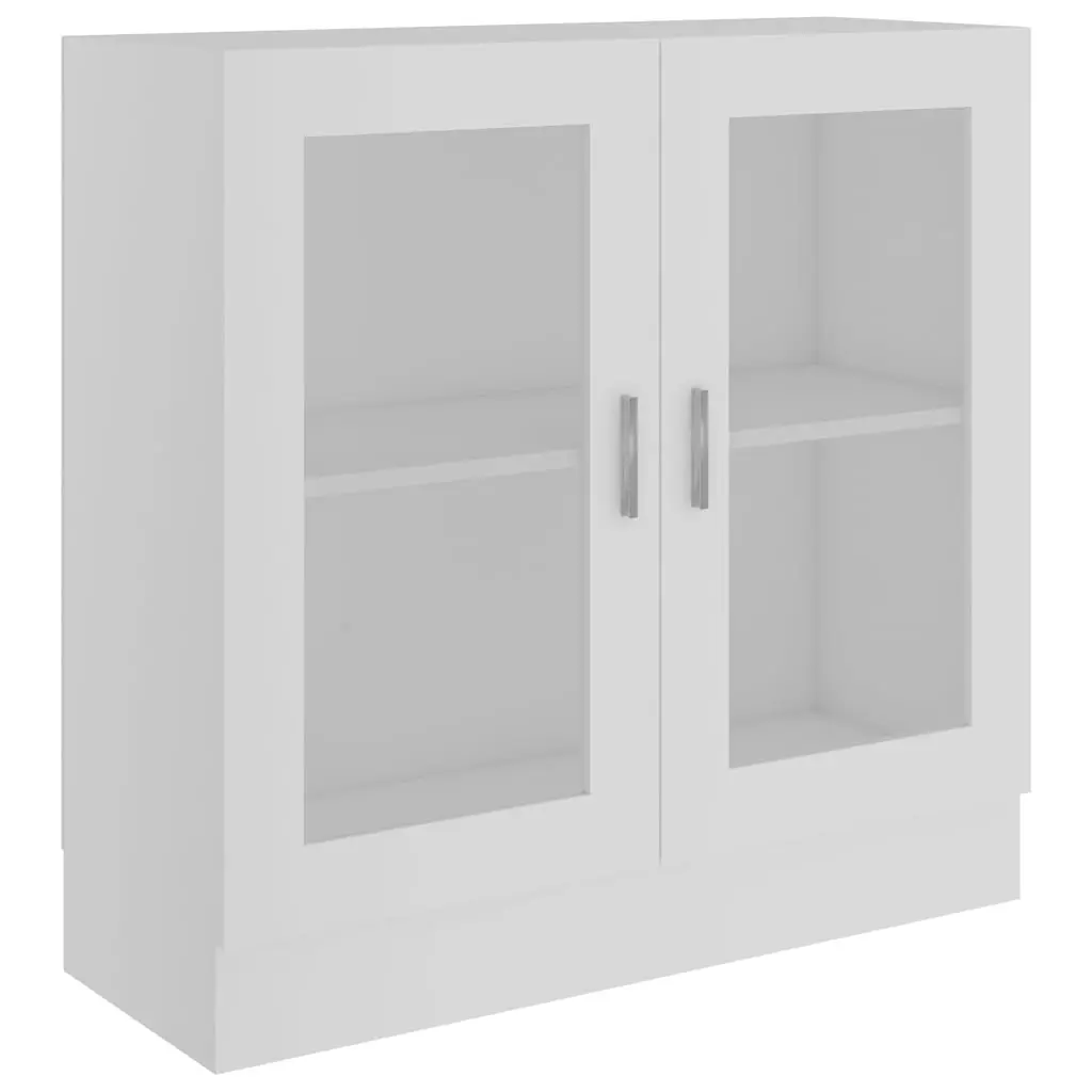 Vitrine Cabinet White 82.5x30.5x80 cm Engineered Wood 802741 - Furniture