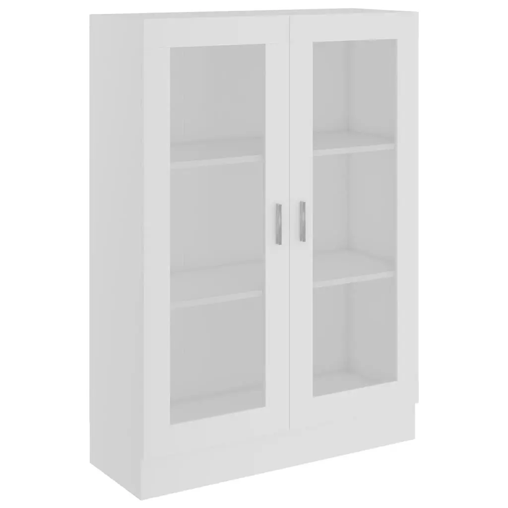 Vitrine Cabinet White 82.5x30.5x115 cm Engineered Wood 802750 - Furniture