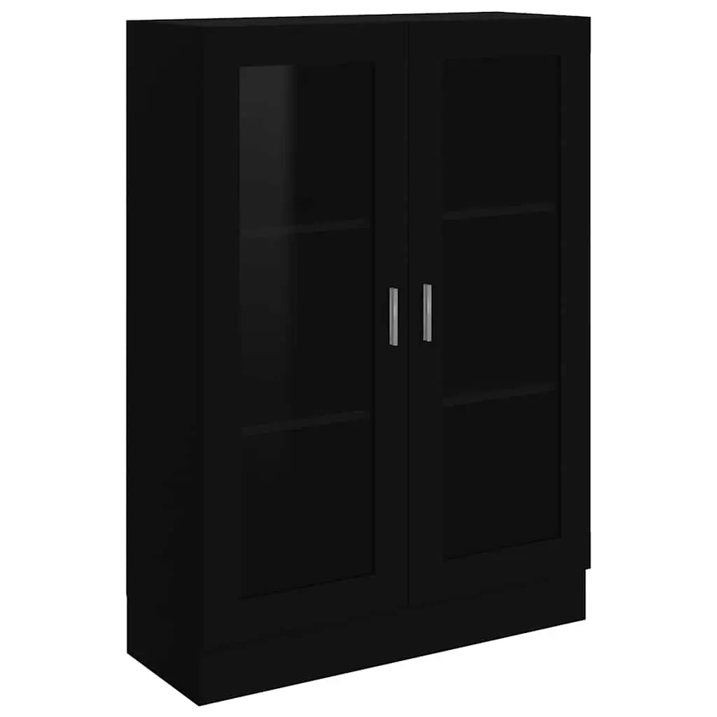 Vitrine Cabinet Black 82.5x30.5x115 cm Engineered Wood 802751 - Furniture