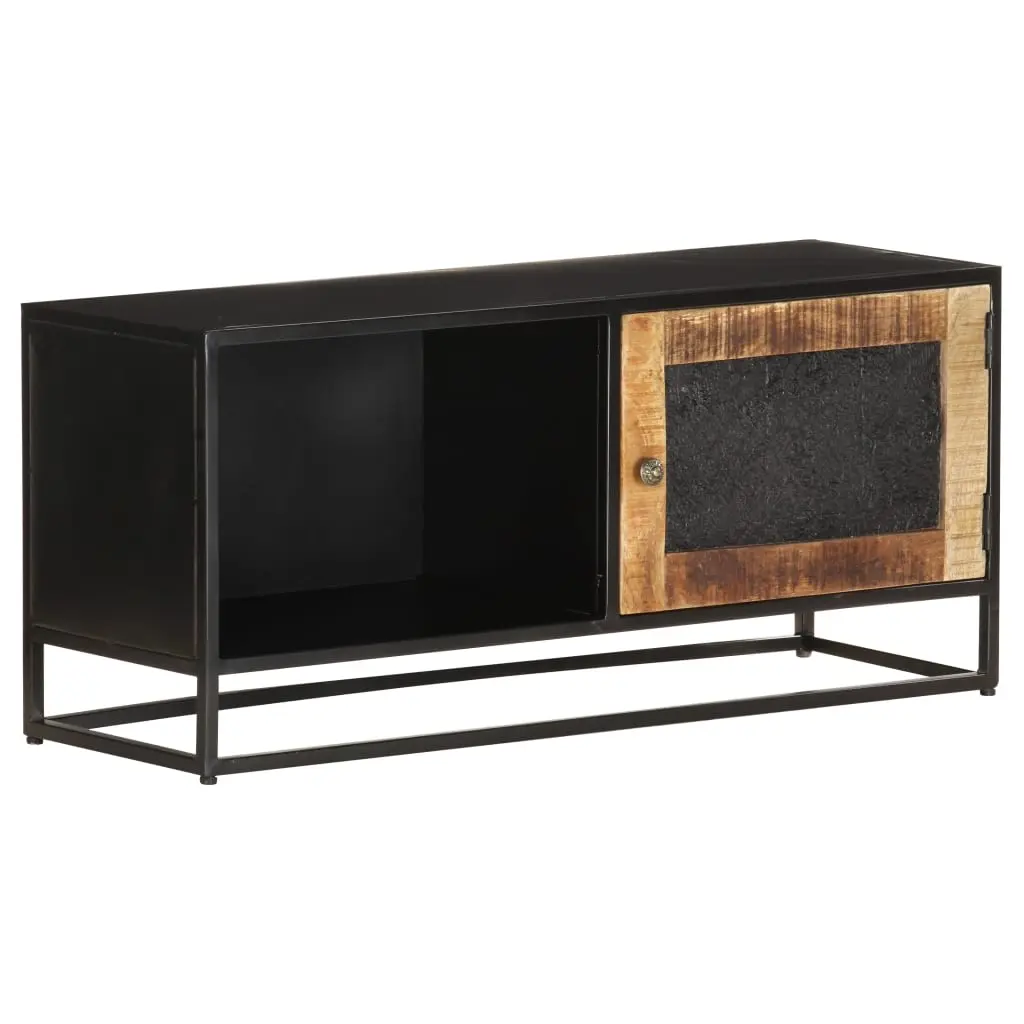 TV Cabinet 90x30x40 cm Rough Mango Wood 323150 - Furniture