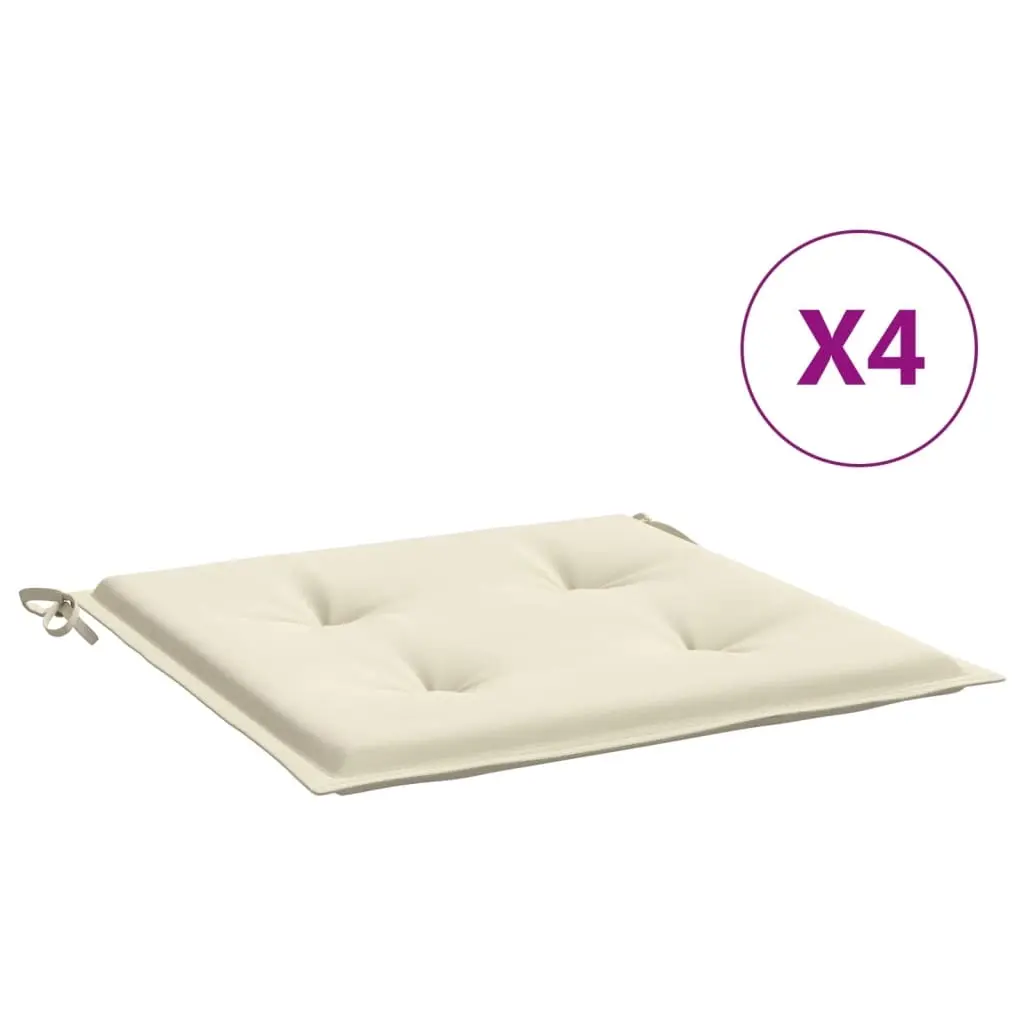 Garden Chair Cushions 4 pcs Cream 50x50x4 cm Oxford Fabric 314042 - Home & Garden