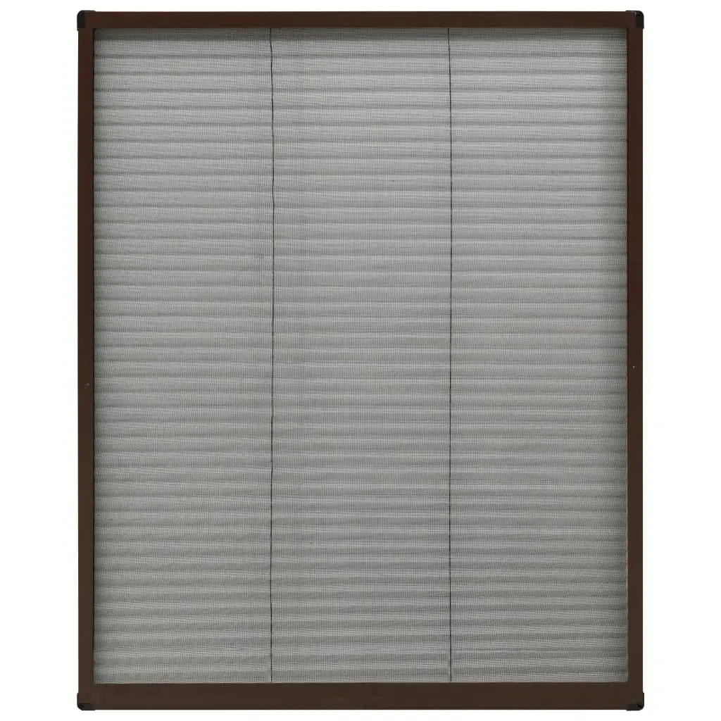 Plisse Insect Screen for Windows Aluminium Brown 80x100 cm 148654 - Home & Garden