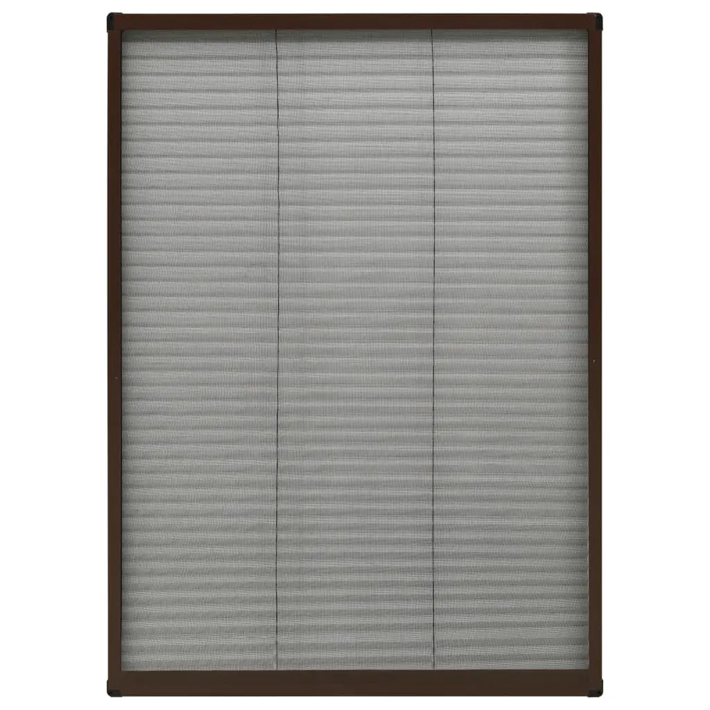 Plisse Insect Screen for Windows Aluminium Brown 80x120 cm 148655 - Home & Garden