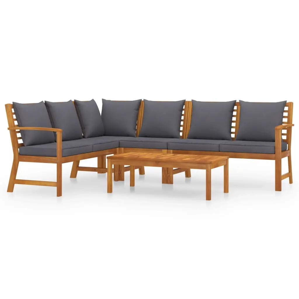 5 Piece Garden Lounge Set with Cushion Solid Acacia Wood 3057780 - Furniture
