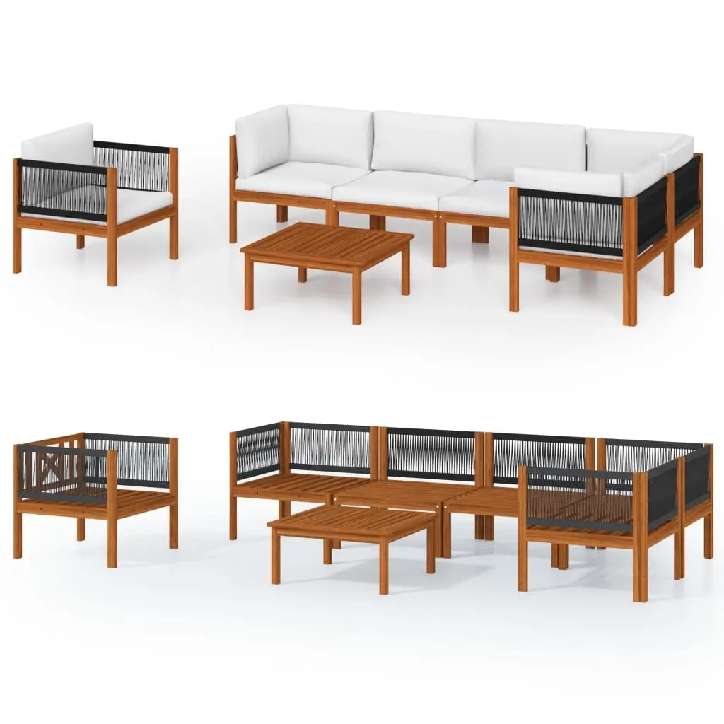7 Piece Garden Lounge Set with Cushions Cream 63x63 cm 3057905 - Furniture