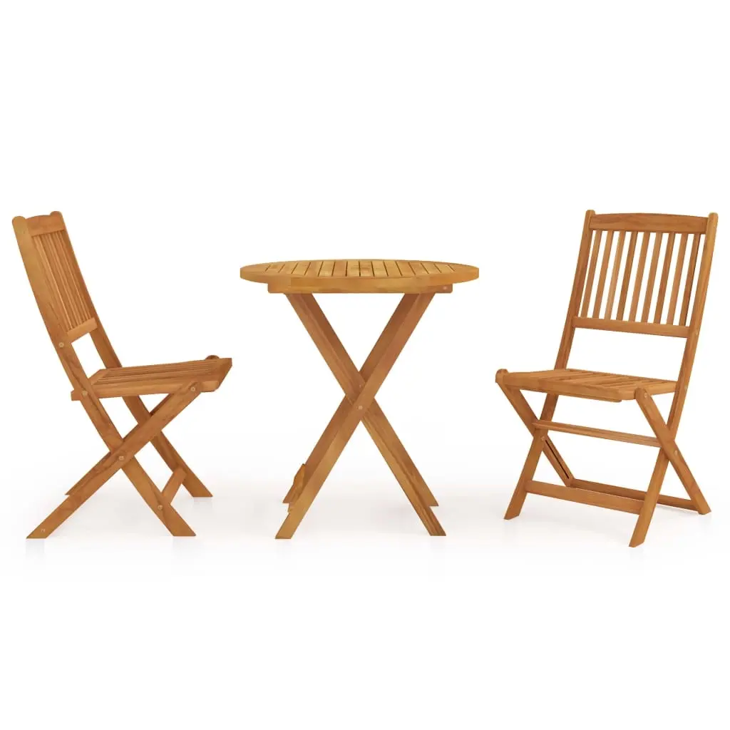 3 Piece Folding Garden Dining Set Solid Acacia Wood 3058256 - Furniture