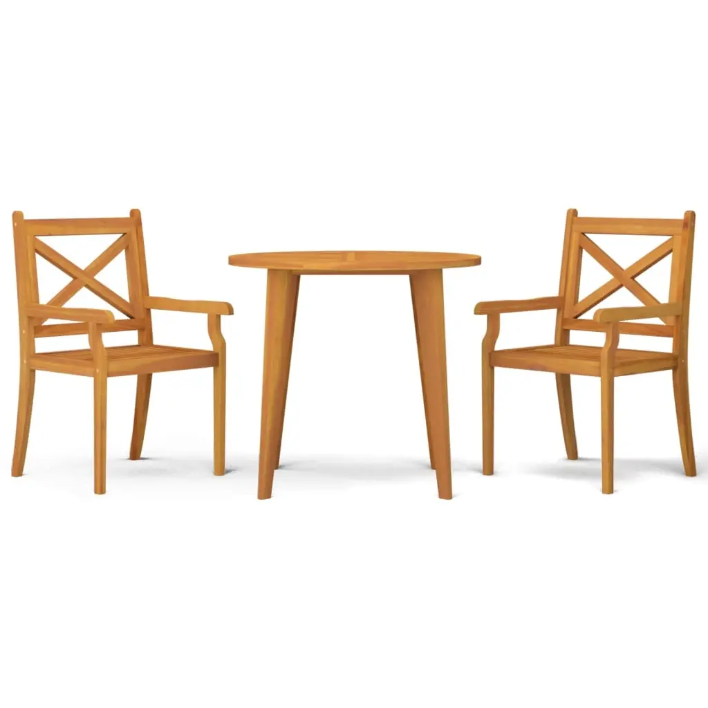 3 Piece Garden Dining Set Solid Wood Acacia 3057997 - Furniture