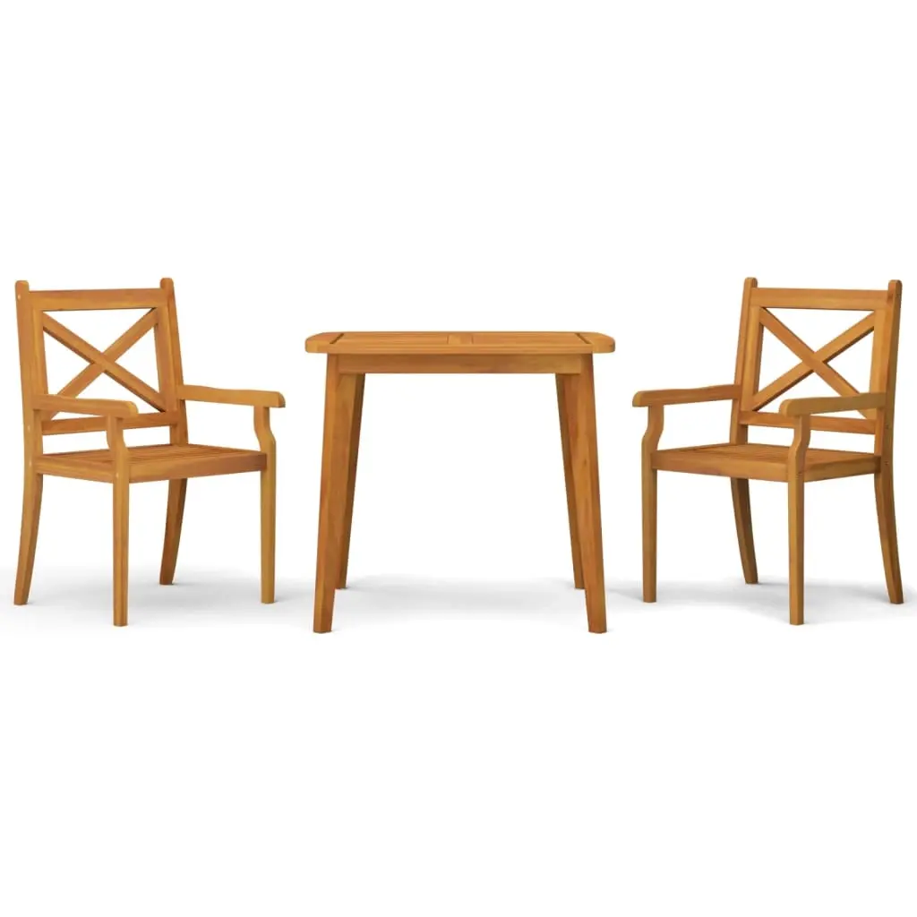 3 Piece Garden Dining Set Solid Wood Acacia 3057999 - Furniture