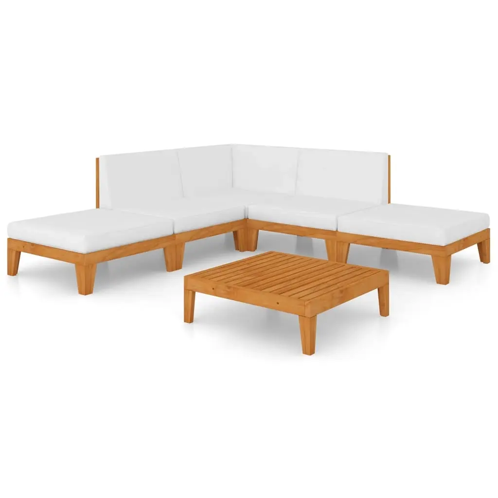 7 Piece Garden Lounge Set with Cushions Solid Acacia Wood 3058102 - Furniture