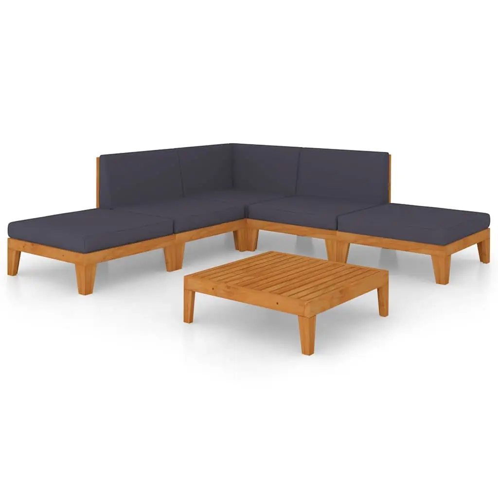 7 Piece Garden Lounge Set with Cushions Solid Acacia Wood 3058103 - Furniture