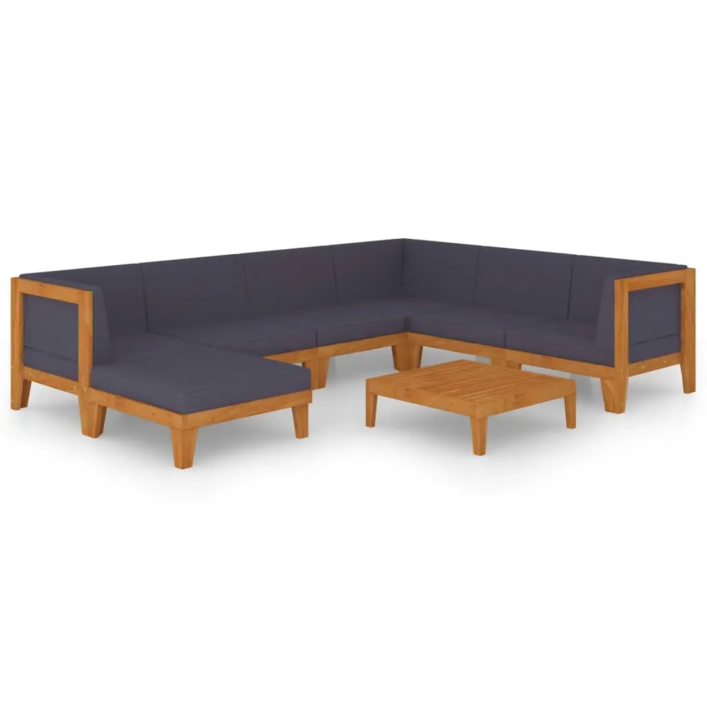 8 Piece Garden Lounge Set with Cushions Solid Acacia Wood 3058125 - Furniture