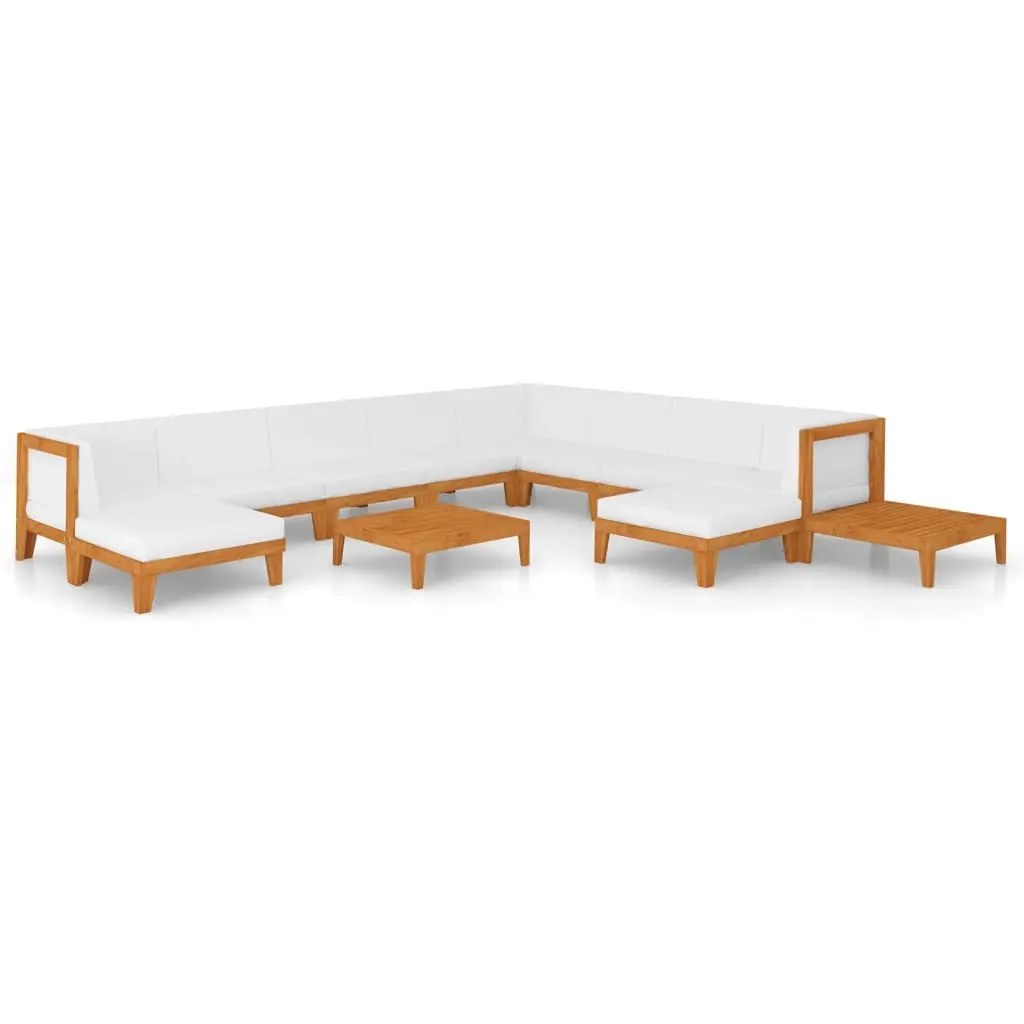 12 Piece Garden Lounge Set with Cushions Solid Acacia Wood 3058130 - Furniture