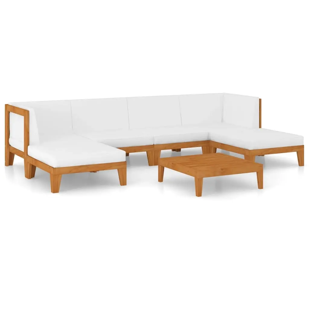 7 Piece Garden Lounge Set with Cushions Solid Acacia Wood 3058134 - Furniture