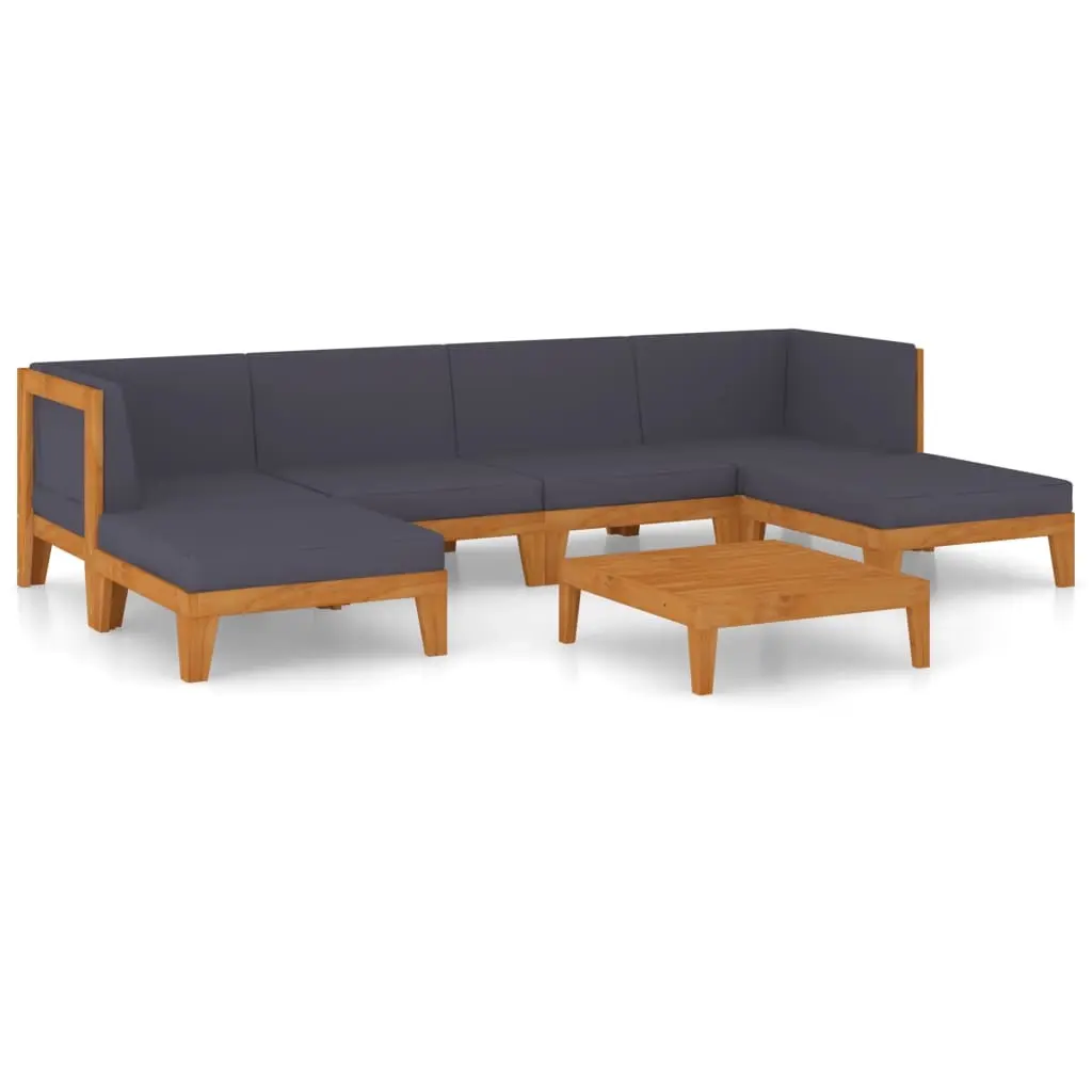 7 Piece Garden Lounge Set with Cushions Solid Acacia Wood 3058135 - Furniture