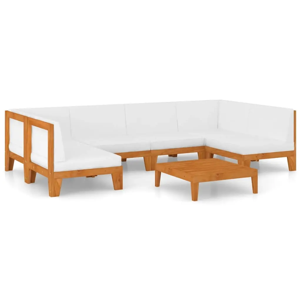 7 Piece Garden Lounge Set with Cushions Solid Acacia Wood 3058136 - Furniture