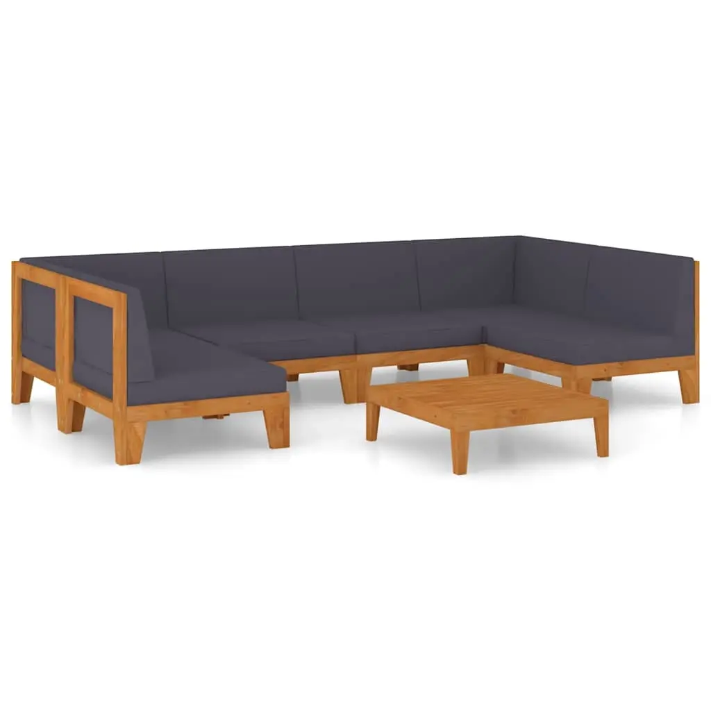 7 Piece Garden Lounge Set with Cushions Solid Acacia Wood 3058137 - Furniture