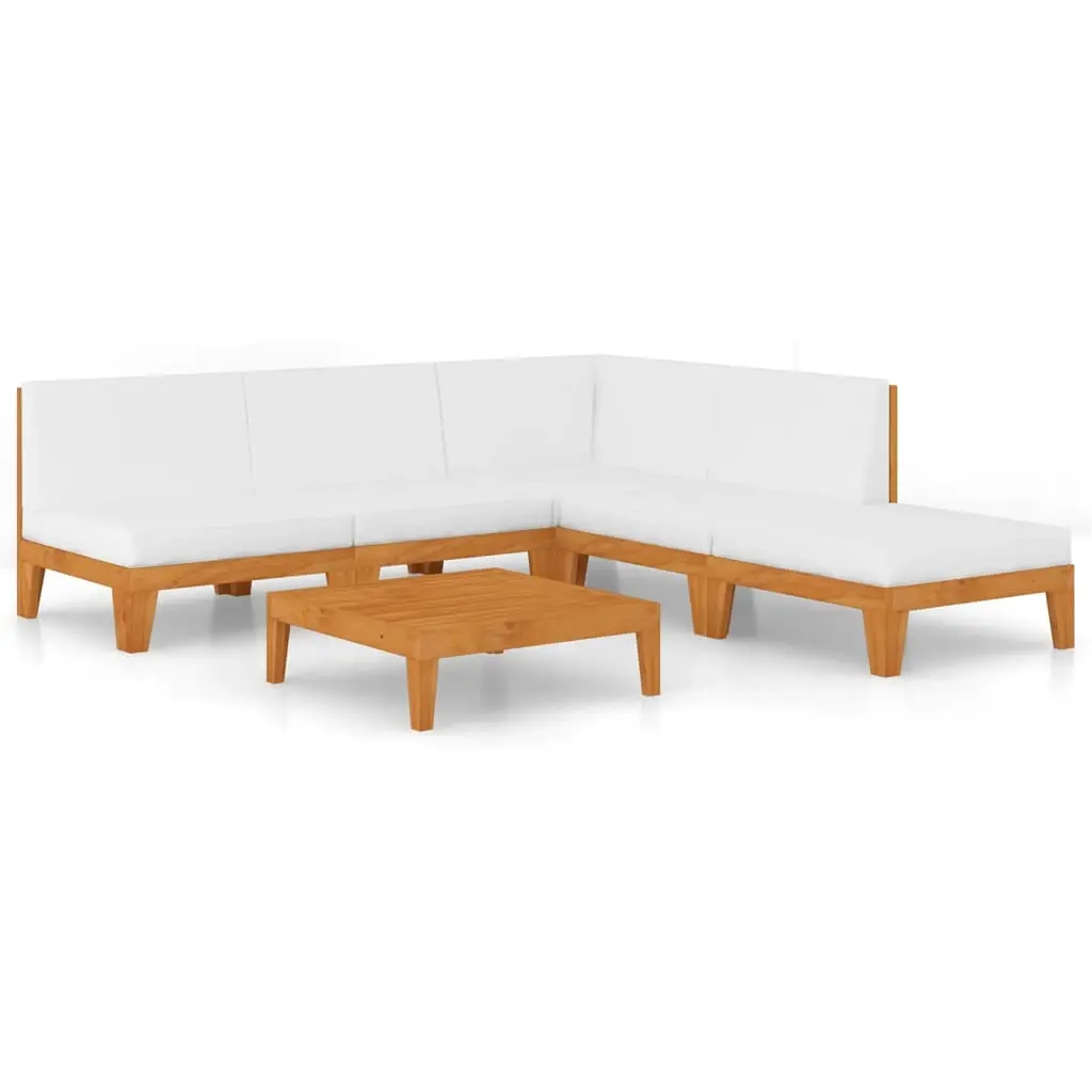 6 Piece Garden Lounge Set with Cushions Solid Acacia Wood 3058138 - Furniture
