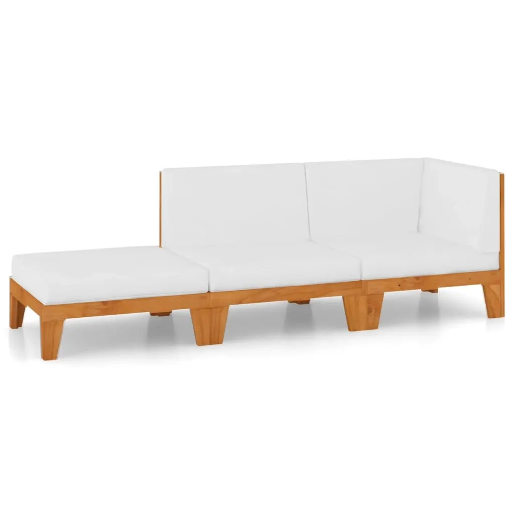 3 Piece Garden Lounge Set with Cushions Solid Acacia Wood 3058148 - Furniture
