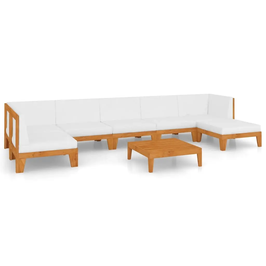 8 Piece Garden Lounge Set with Cushions Solid Acacia Wood 3058150 - Furniture