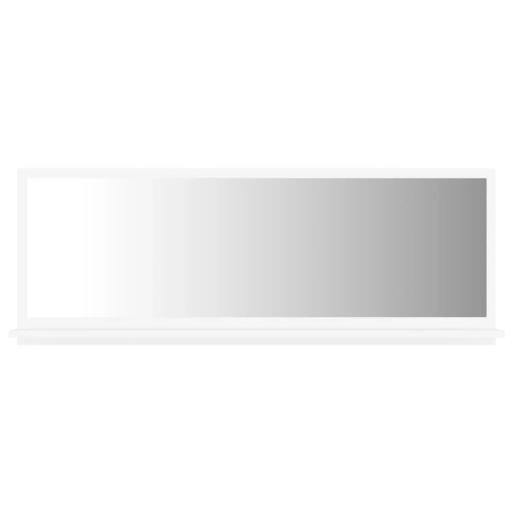 Bathroom Mirror White 100x10.5x37 cm Engineered Wood 804589 - Home & Garden
