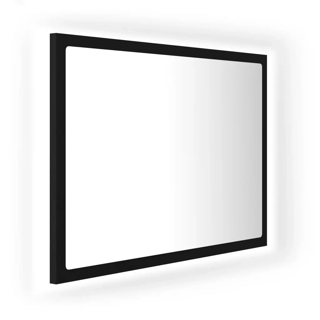 LED Bathroom Mirror Black 60x8.5x37 cm Acrylic 804917 - Home & Garden
