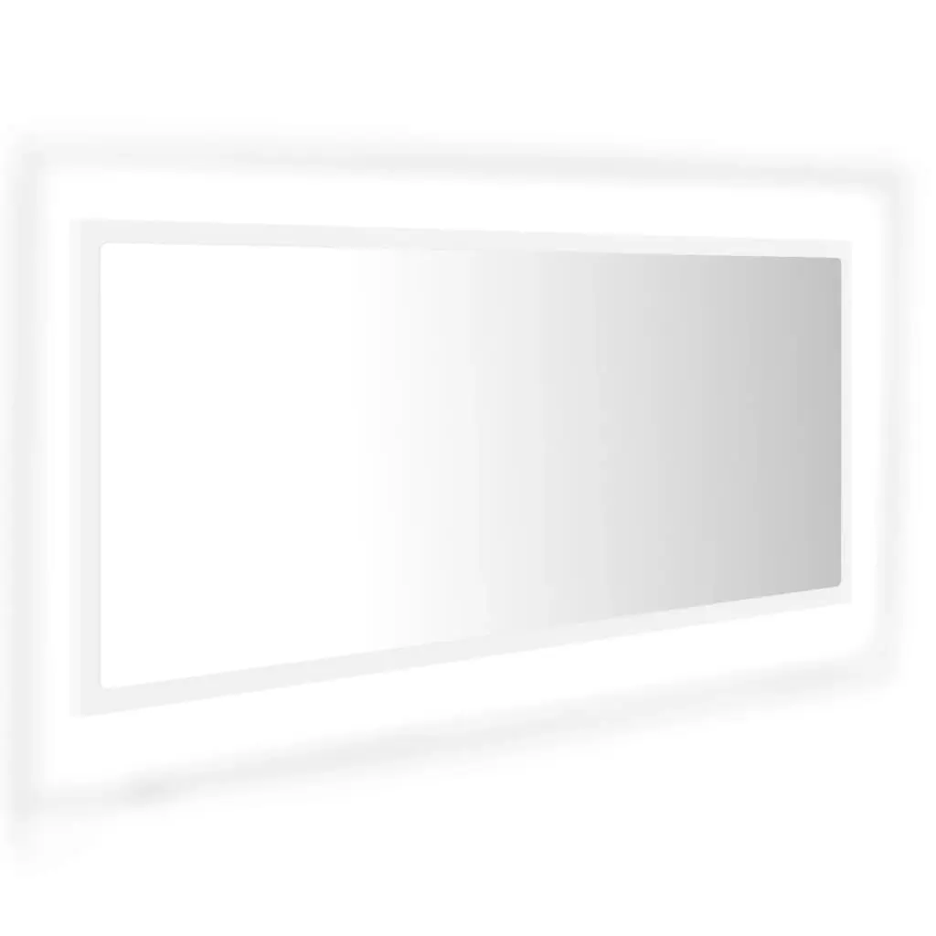 LED Bathroom Mirror White 100x8.5x37 cm Acrylic 804940 - Home & Garden