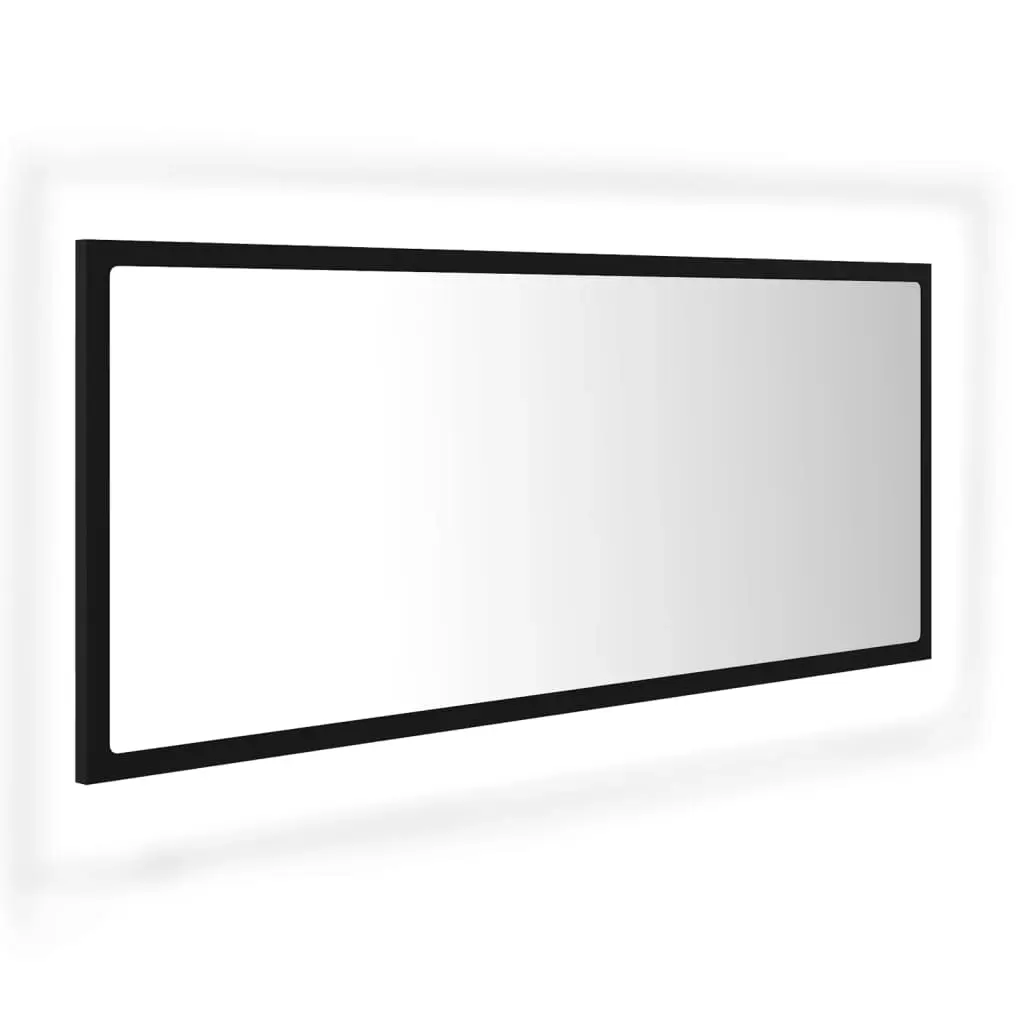 LED Bathroom Mirror Black 100x8.5x37 cm Acrylic 804941 - Home & Garden