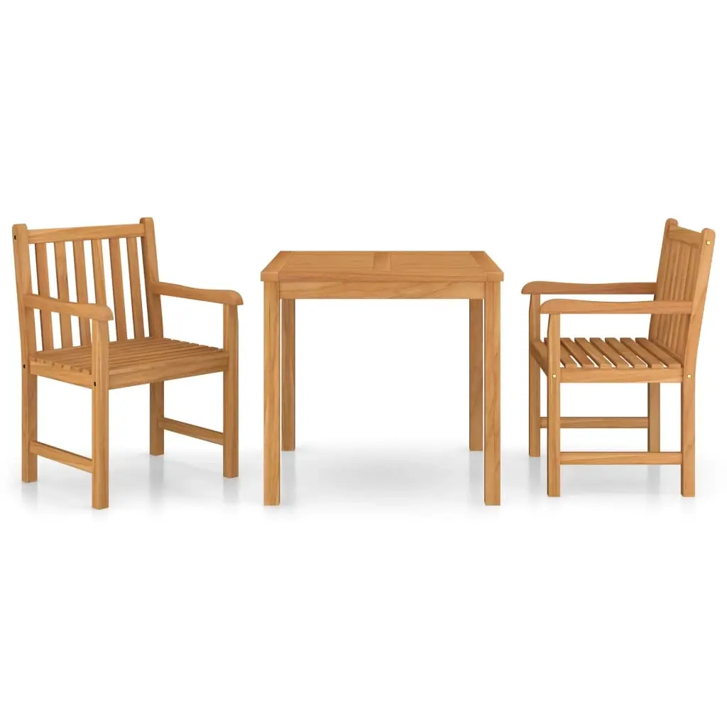 3 Piece Garden Dining Set 80x80 cm Solid Teak Wood 3059923 - Furniture