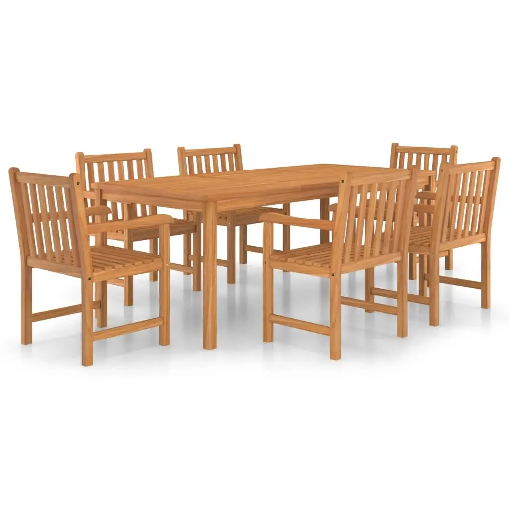 7 Piece Garden Dining Set 200x100 cm Solid Teak Wood 3059947 - Furniture