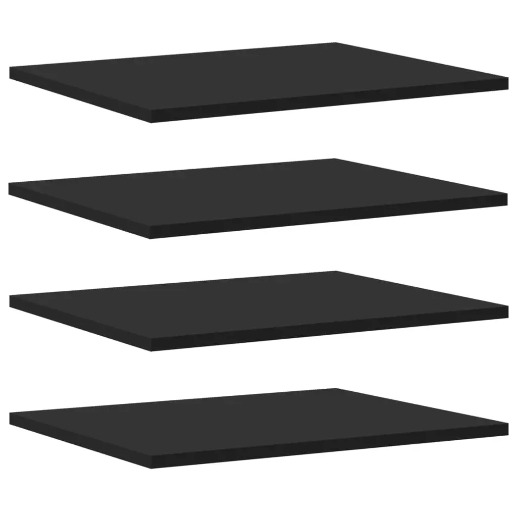 Bookshelf Boards 4 pcs Black 40x50x1.5 cm Engineered Wood 805188 - Furniture