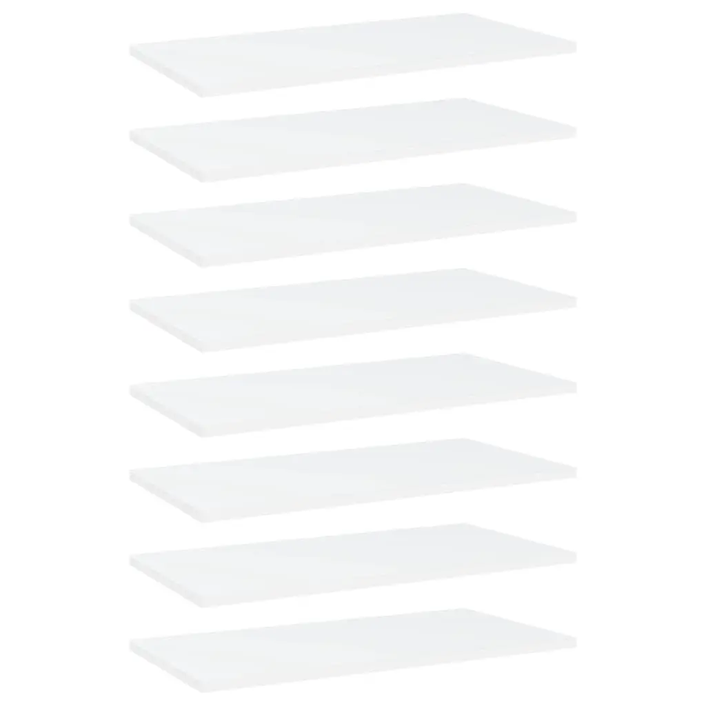 Bookshelf Boards 8 pcs White 60x30x1.5 cm Engineered Wood 805235 - Furniture