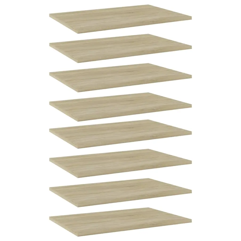 Bookshelf Boards 8 pcs Sonoma Oak 60x40x1.5 cm Engineered Wood 805257 - Furniture