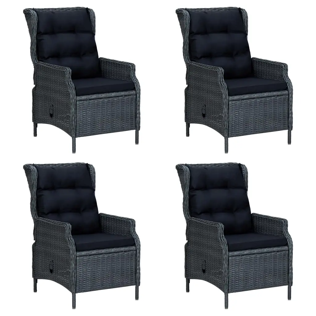 5 Piece Garden Dining Set Dark Grey 3068782 - Furniture