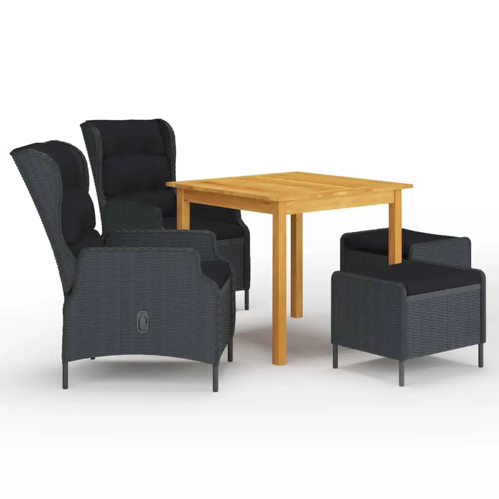 5 Piece Garden Dining Set Dark Grey 3067750 - Furniture