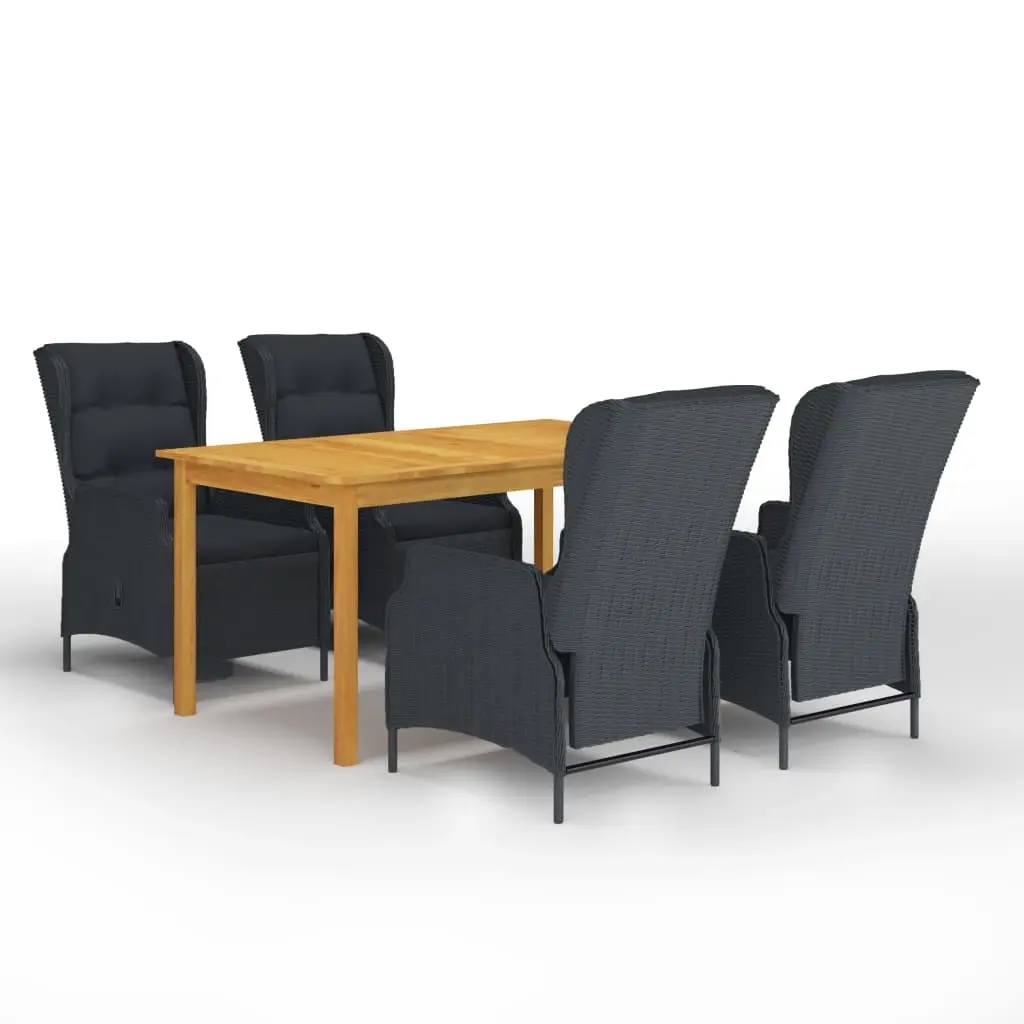5 Piece Garden Dining Set Dark Grey 3067838 - Furniture