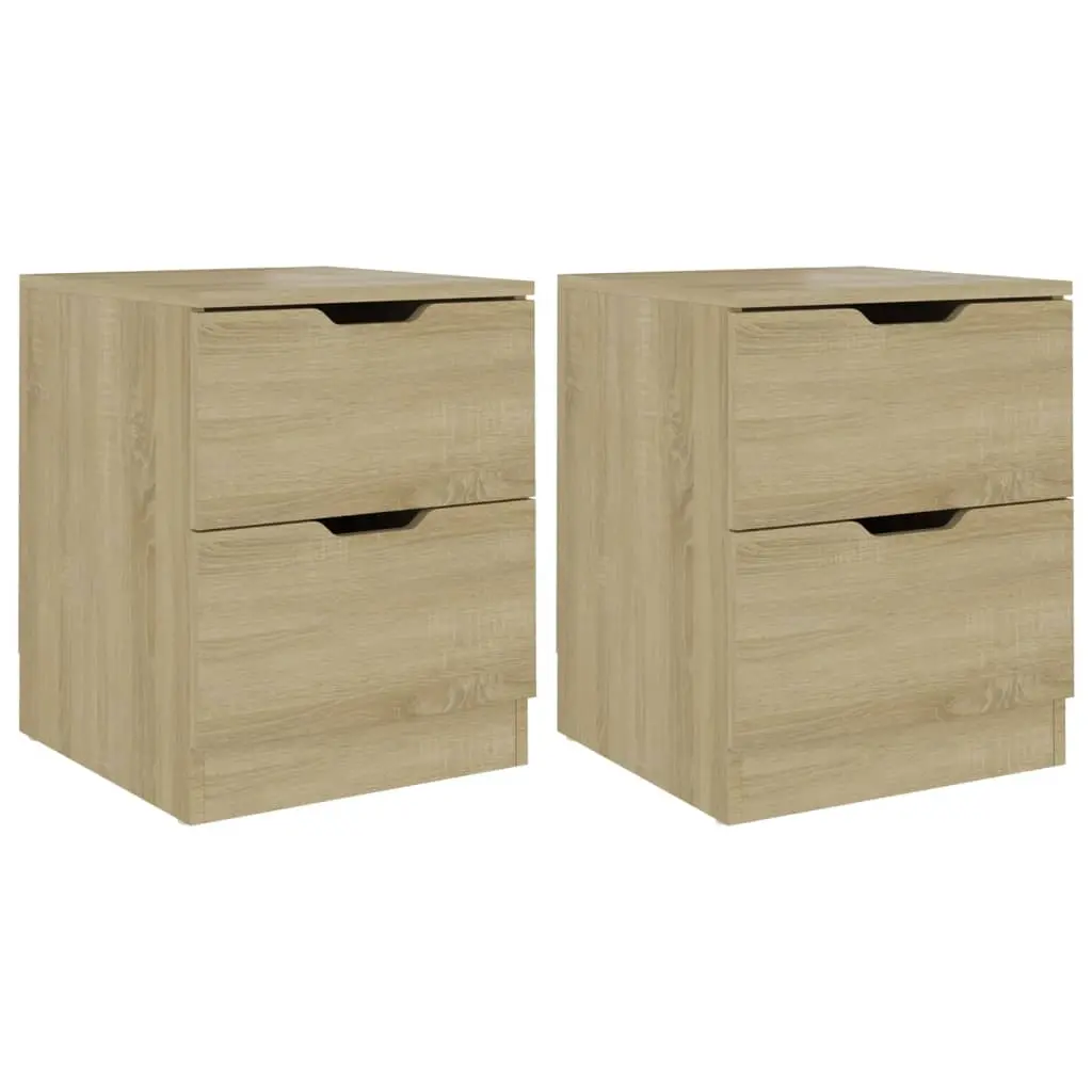 Bedside Cabinets 2 pcs Sonoma Oak 40x40x50 cm Engineered Wood 326730 - Furniture