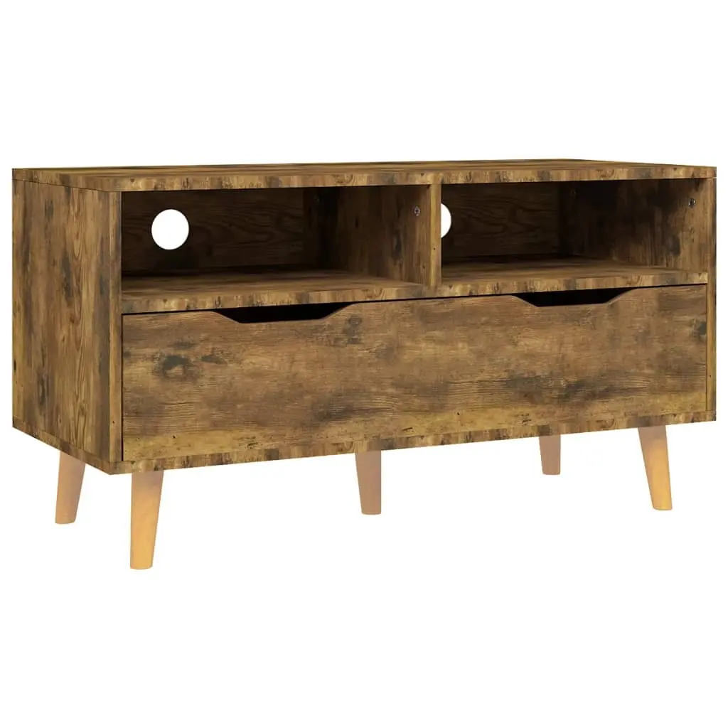 TV Cabinet Smoked Oak 90x40x48.5 cm Engineered Wood 326785 - Furniture