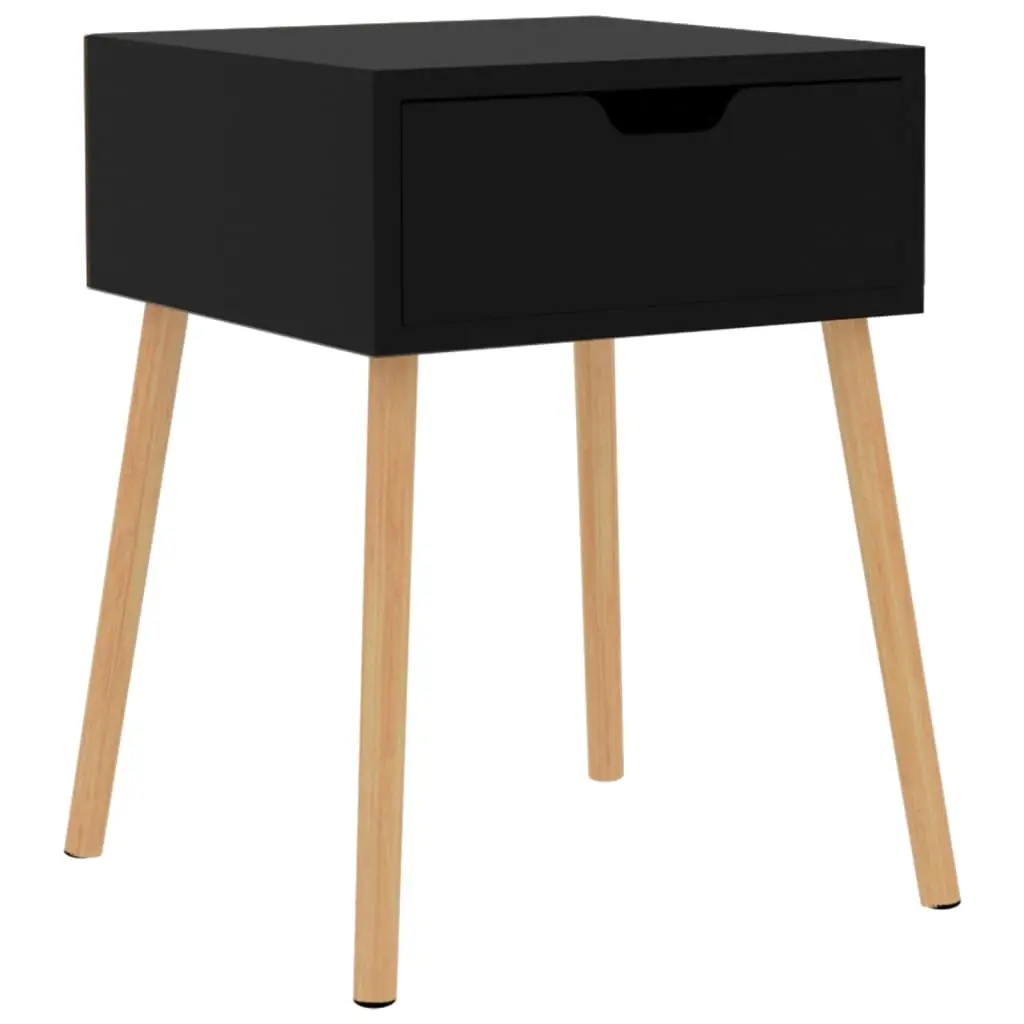 Bedside Cabinet Black 40x40x56 cm Engineered Wood 326797 - Furniture