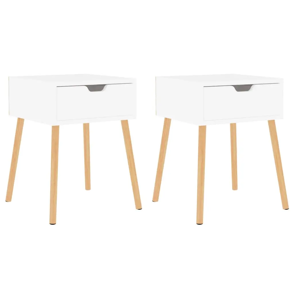 Bedside Cabinets 2 pcs High Gloss White 40x40x56 cm Engineered Wood 326808 - Furniture